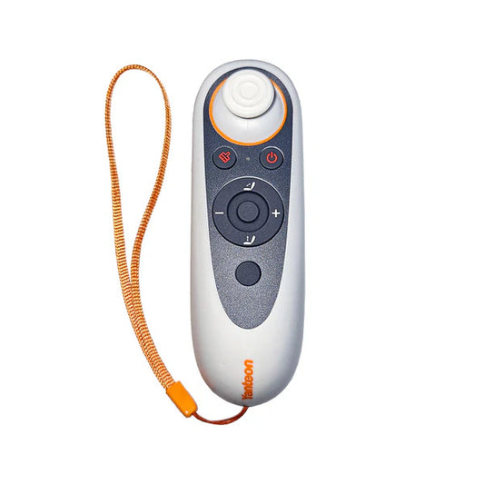 This is a bluetooth wireless remote control that can operate the power wheelchair from a distance.