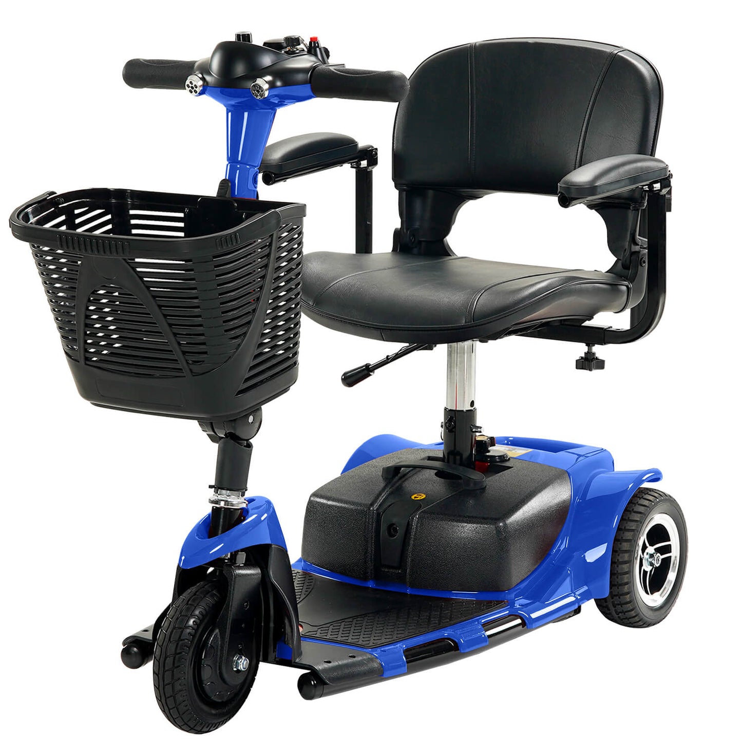 3 Wheel Mobility Scooter, Electric Senior Scooters, Foldable and Compact for Adult Travel, Blue