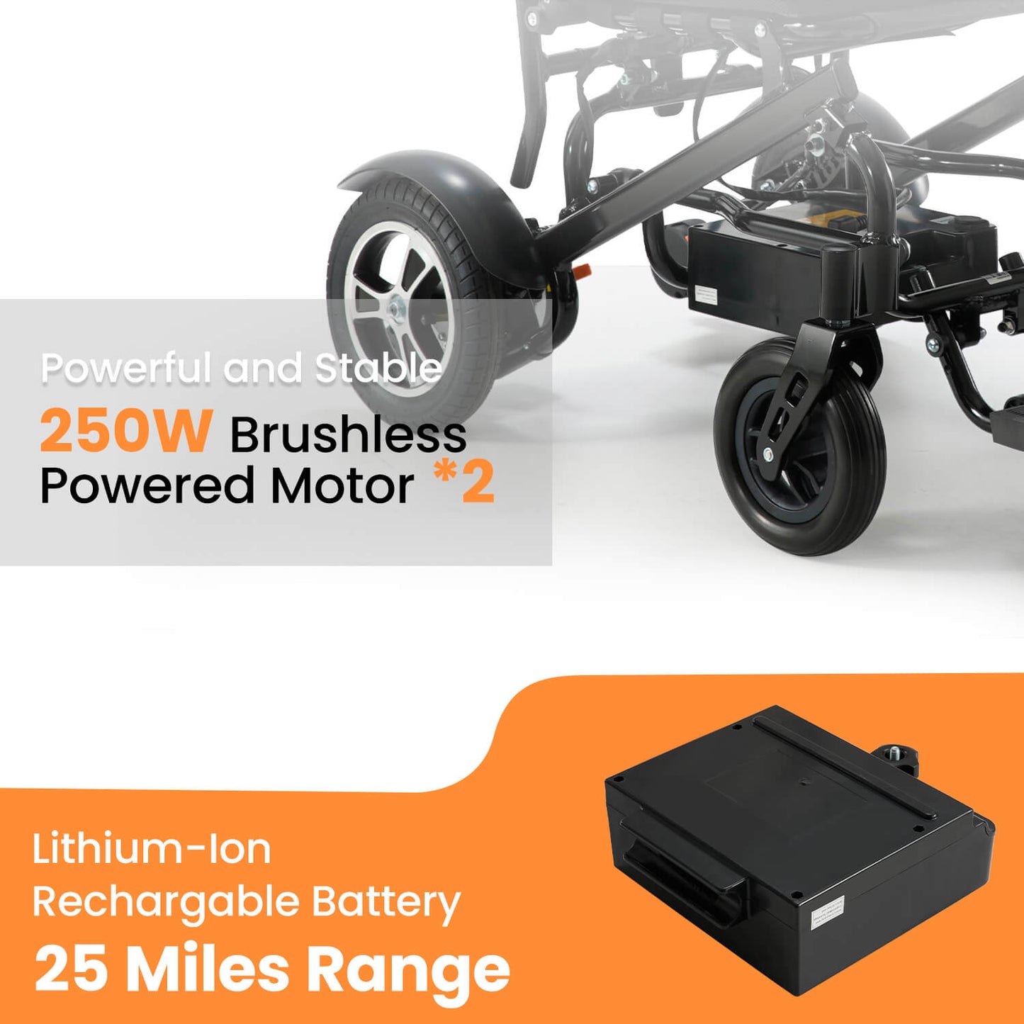 Motor and Battery of the Power Wheelchair