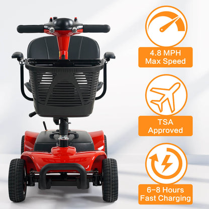 Asjmreye 4-Wheel Electric Mobility Scooter for Seniors