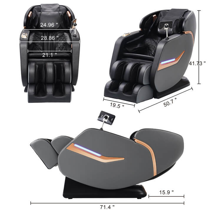 Asjmreye Massage Chairs Zero Gravity Chair Black Size