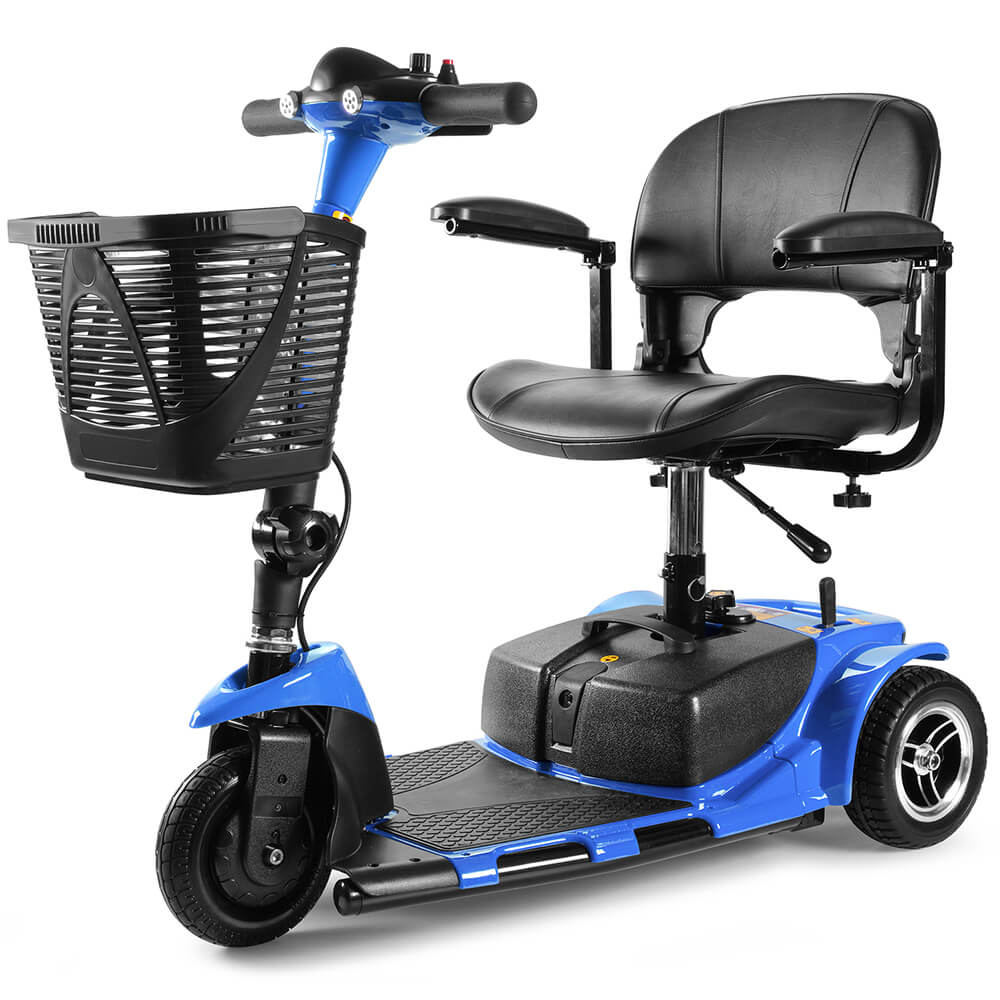 Asjmreye3 Wheel Mobility Scooter, Electric Senior Scooters, Foldable and Compact for Adult Travel