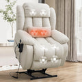 Asjmreye_dual_motor_lift_recliner_chair_beige_fabric , with massage and heating