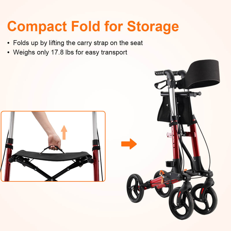 lightweight_foldable_portable_4_wheel_rollator_walker_with_seat_for_seniors_red