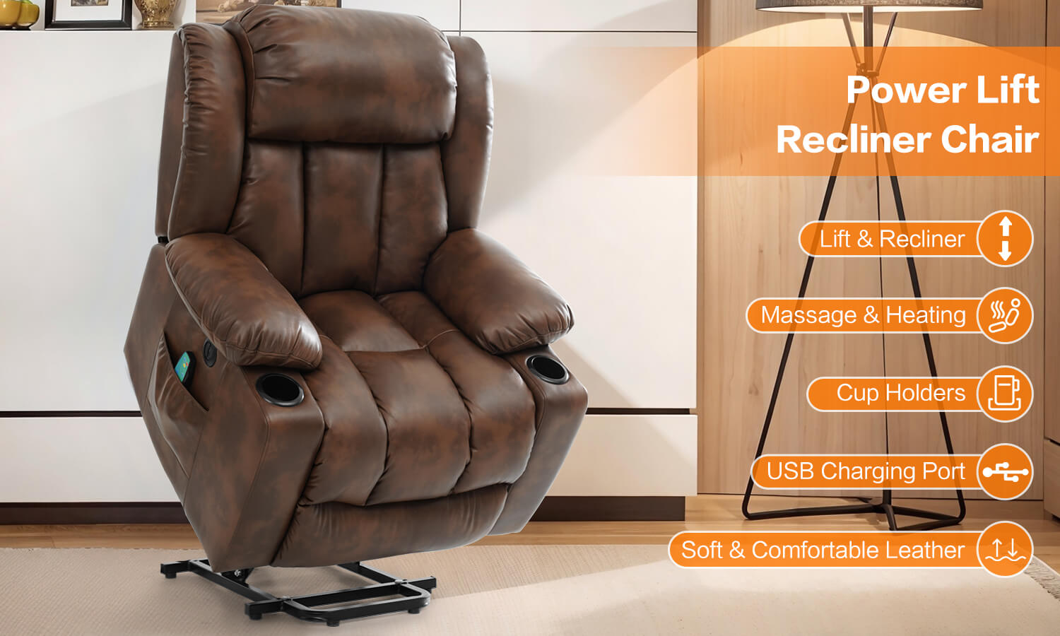 Ochre_faux_leather_power_lift_recliner_chair_with_massage_and_heating