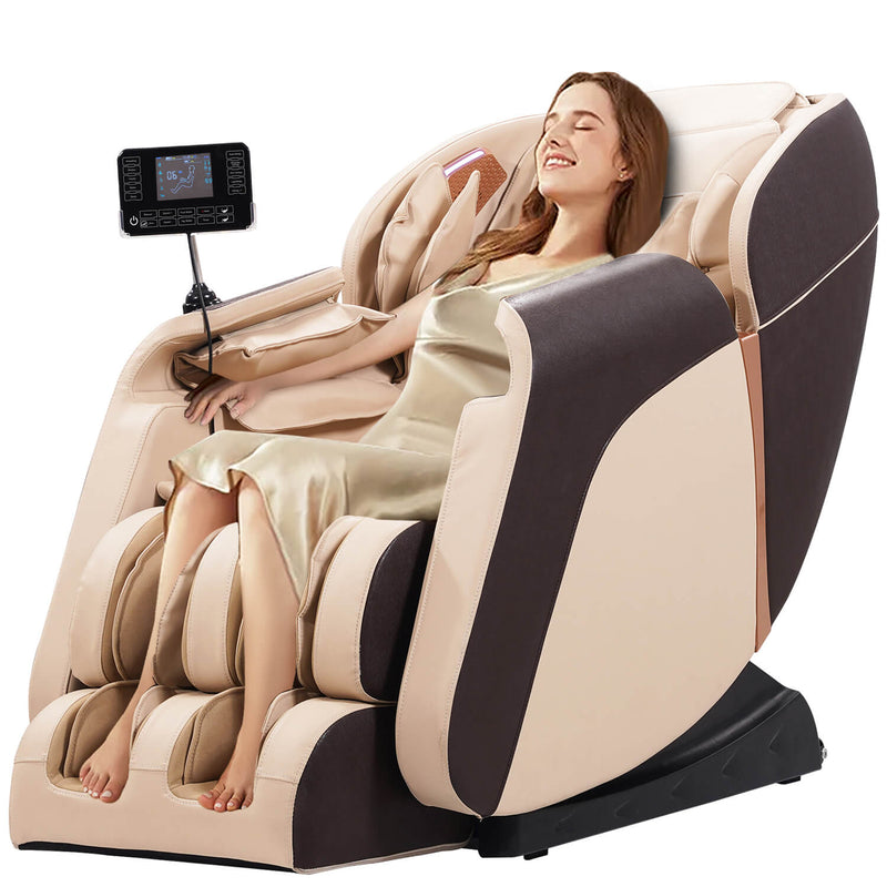 Asjmreye Massage Chairs Zero Gravity Chair Full Body Airbags Massage With Heating,5 Automatic,Brown