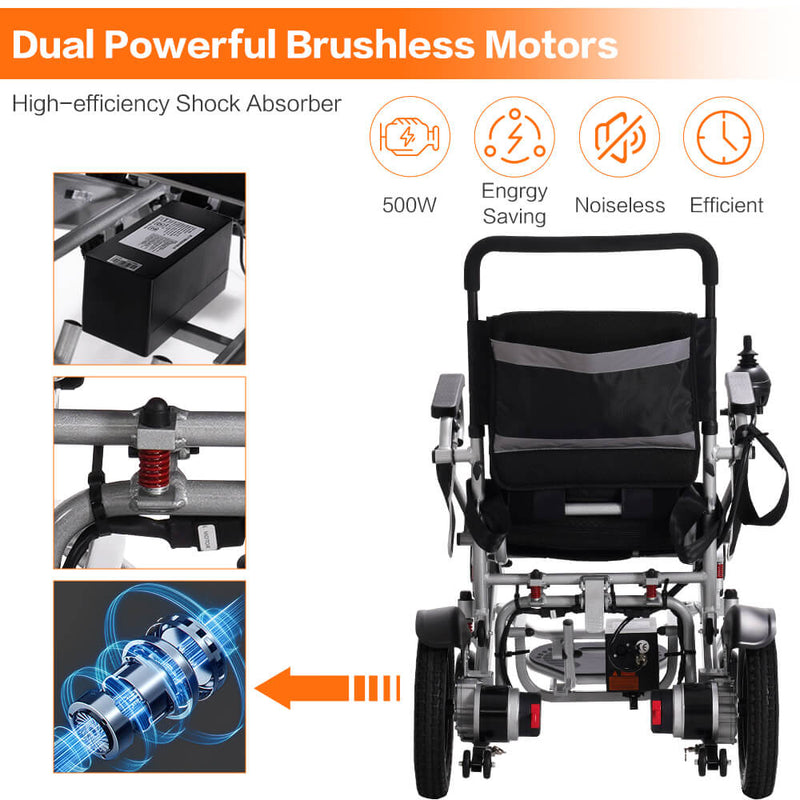 ASJMREYE Electric Wheelchair for Senior and Disabled Motor