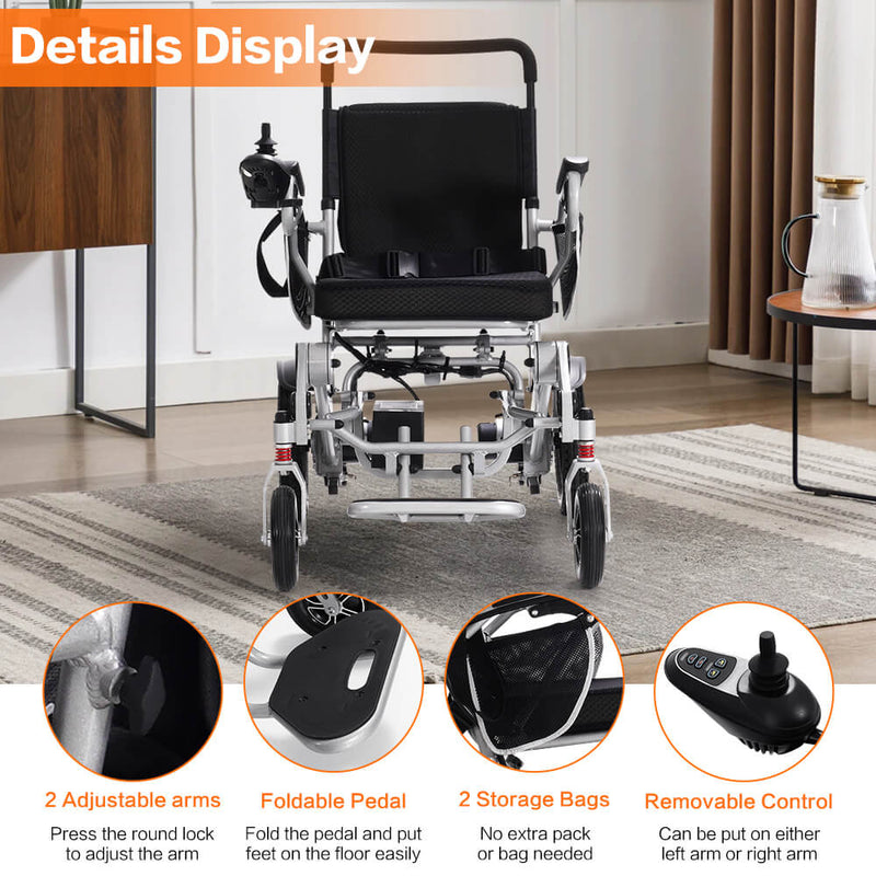 ASJMREYE Electric Wheelchair for Senior and Disabled