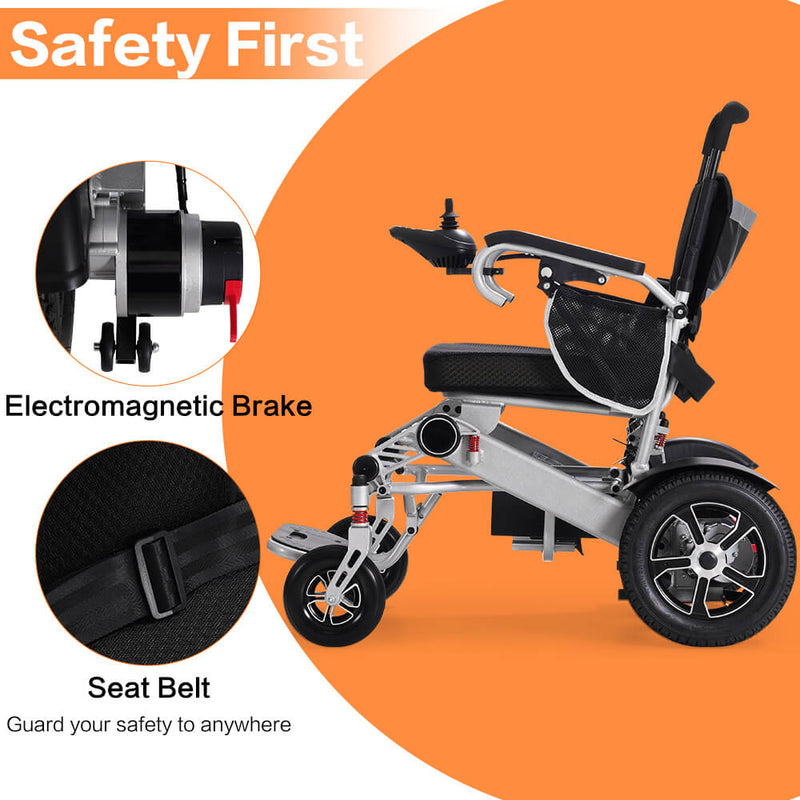 ASJMREYE Electric Wheelchair for Senior and Disabled Safe Device