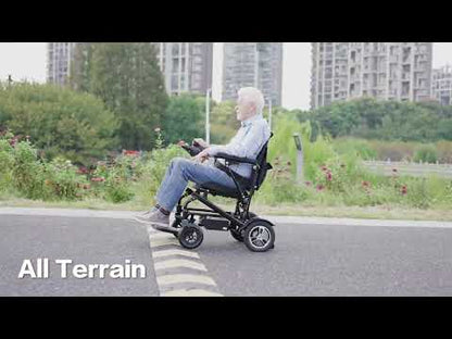 Electric Wheelchair for Adults and Disabled, 25 Miles Range, Ultralight 44LBS, Foldable for Travel, All Terrain