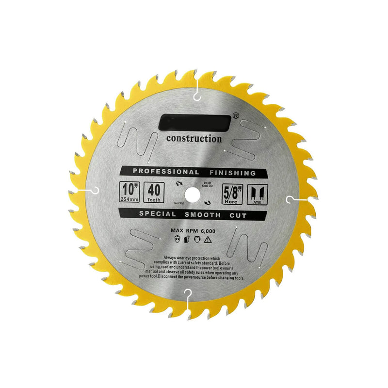 10 Inch-40TSaw Blade on white background