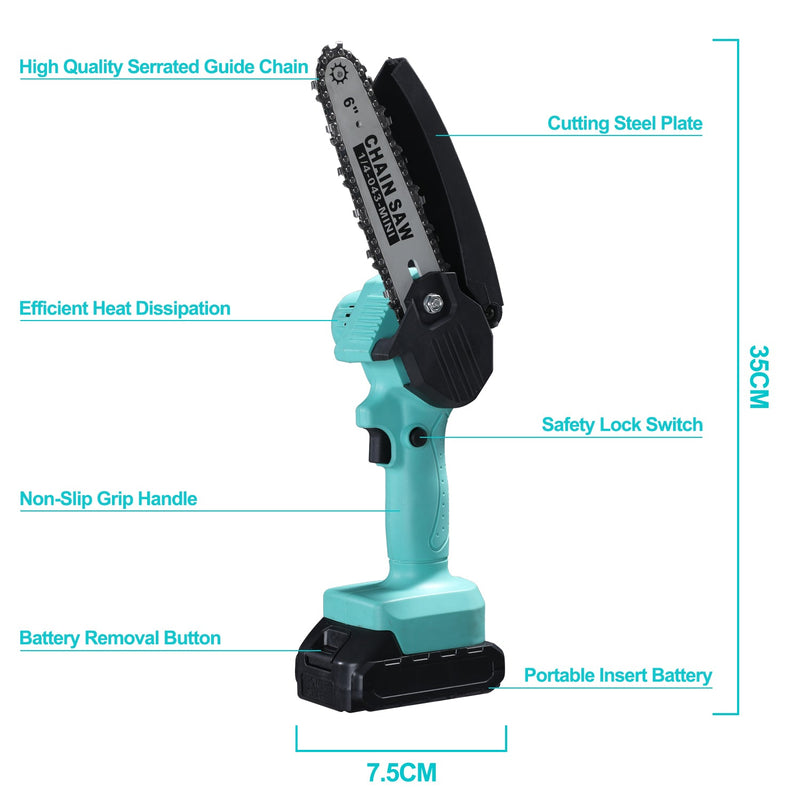 Product parameters of the 6-inch mini chainsaw