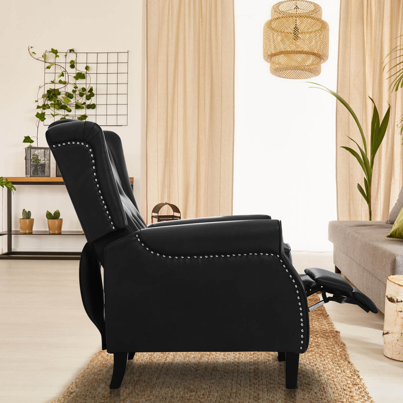 Leather Wingback Recliner Chair
